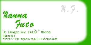 manna futo business card